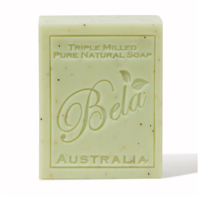 Bela Pure Natural Soap, Lemon Myrtle with Lemongrass, 3.3 Oz. Bar