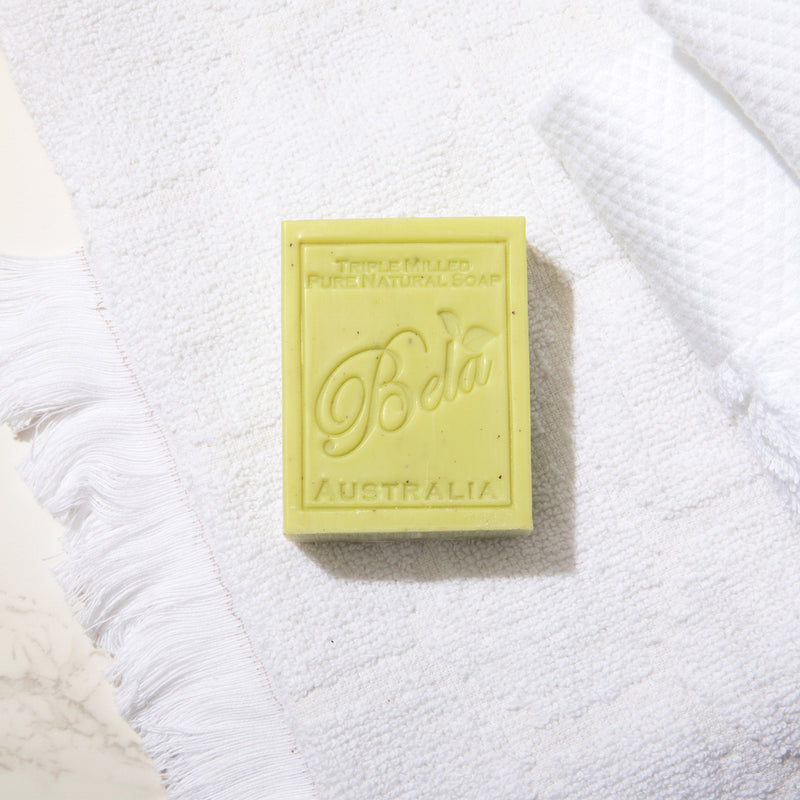 Bela Pure Natural Soap, Lemon Myrtle with Lemongrass, 3.3 Oz. Bar