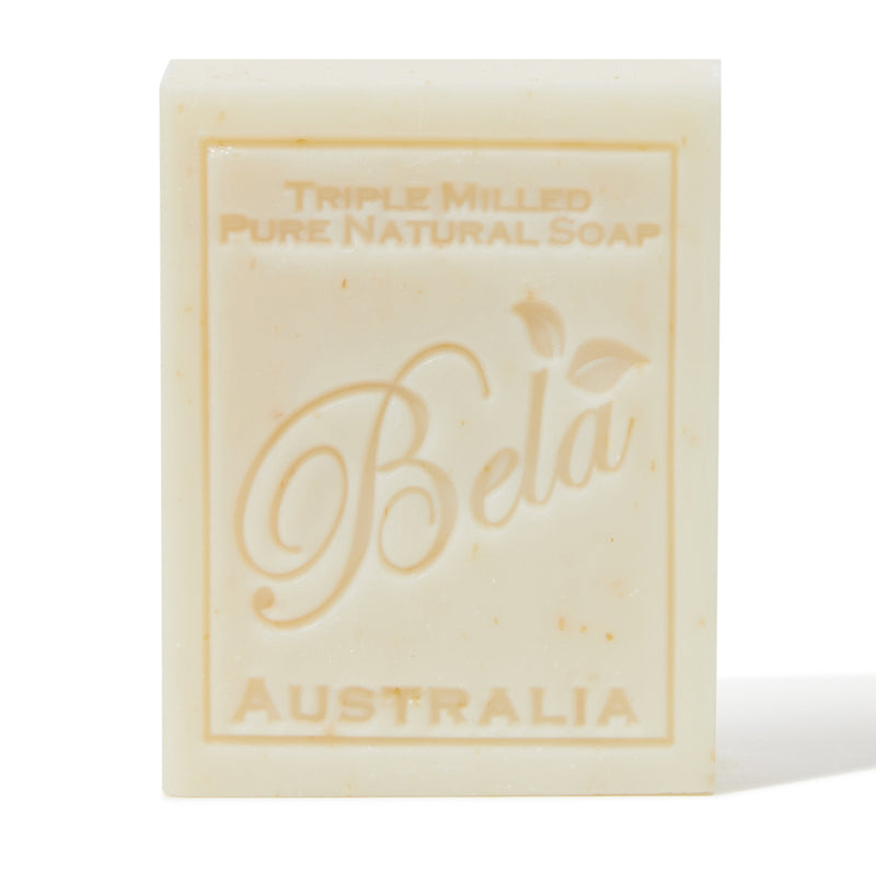 Bela Pure Natural Soap, Spearmint & Bran with Essential Oil, 3.3 Oz. Bar