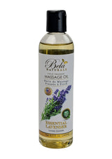 Bela Naturals Massage Oil Essential Lavender 8 Oz Bottle
