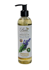 Bela Naturals Massage Oil Essential Lavender 8 Oz