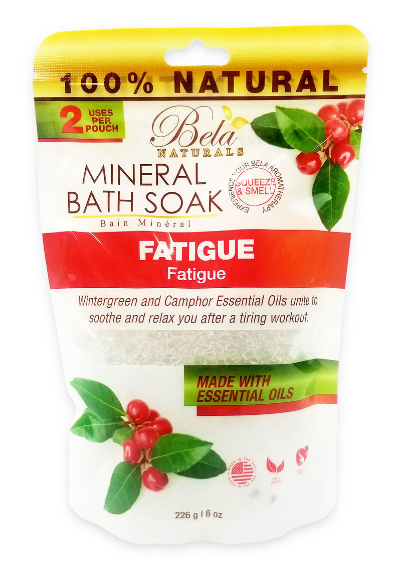 Bela Mineral Bath Soaks, Fatigue Formula - 2 Use - 8 Oz Pack