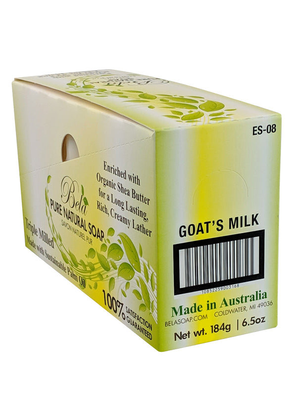 Bela Pure Natural Soap, Goat's Milk, 6.5 Oz - 4 Pack