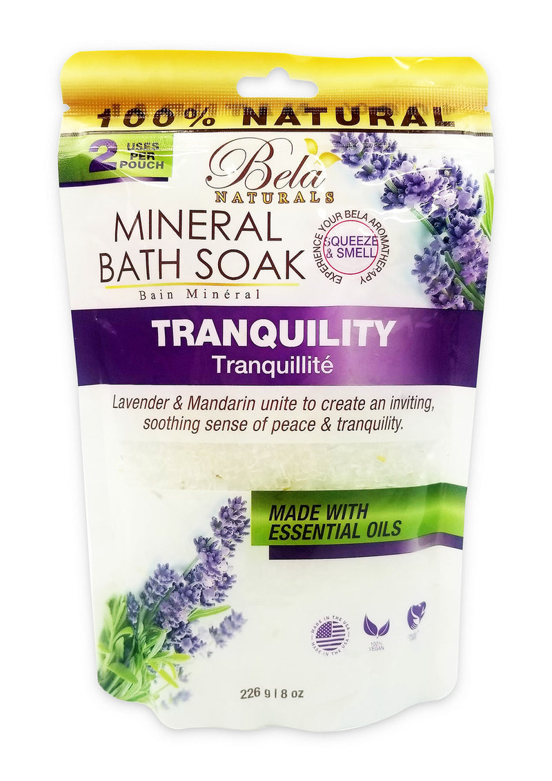 Bela Mineral Bath Soaks, Tranquility Formula,  2 Use - 8 Oz Pack